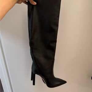 Jimmy Choo black leather Mavis Knee high boot women’s size 36